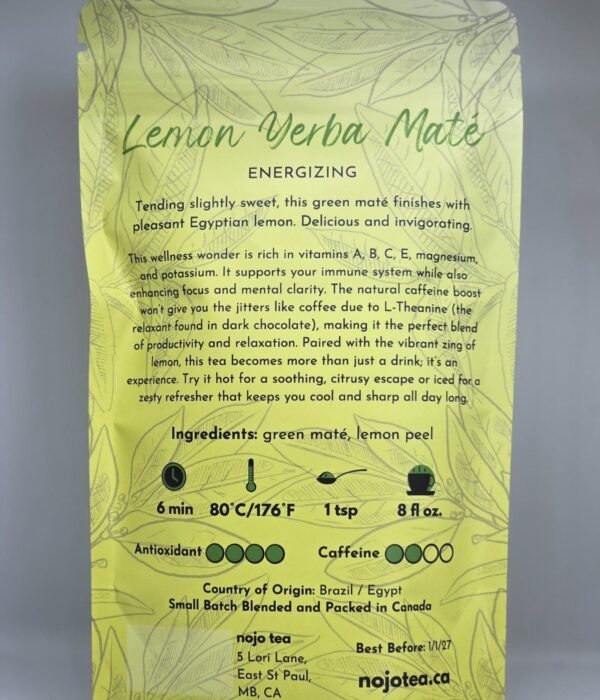 Alternative view of Lemon Yerba Maté - Energizing